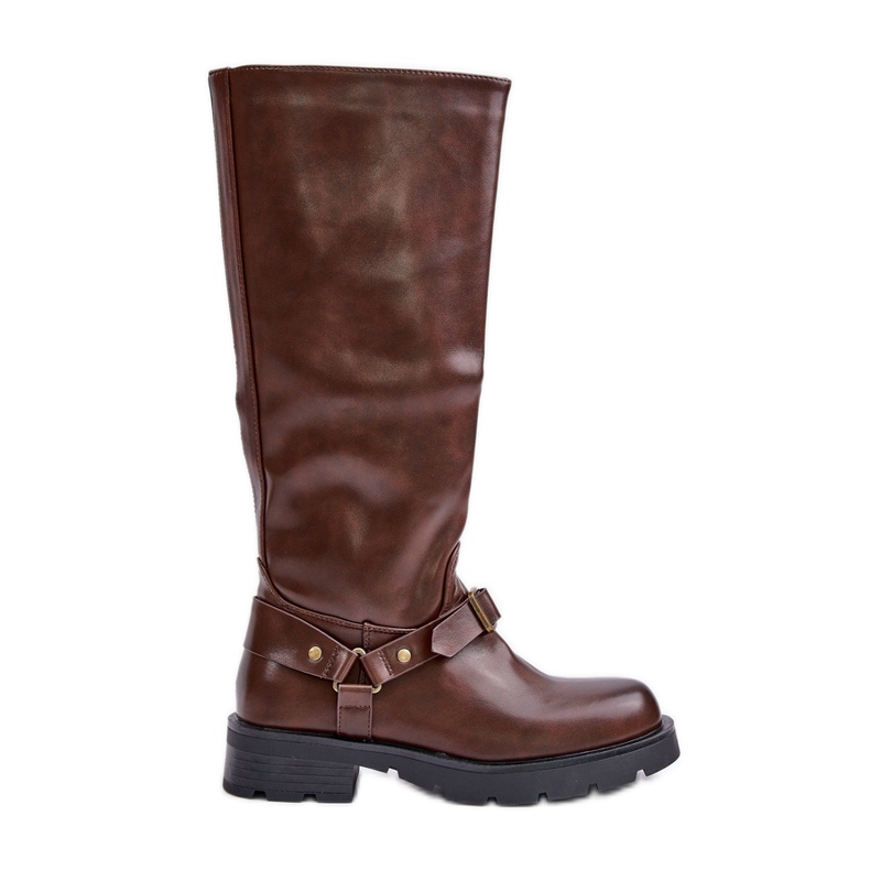 Isolierte Damenstiefel mit Reißverschluss, Öko-Leder, braun, Tialethe