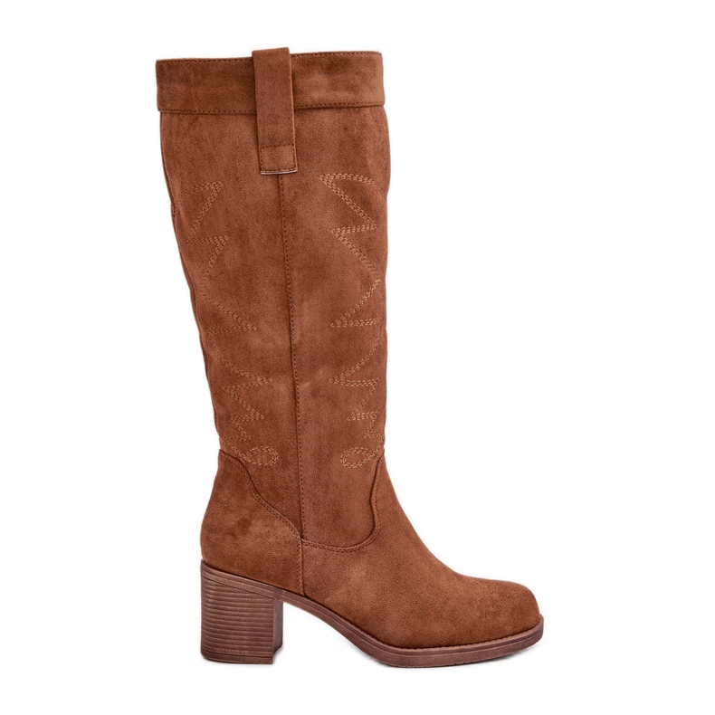 Overknee-Stiefel mit hohem Absatz für Damen, Camel Erisorae braun