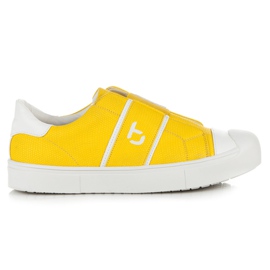 Betler Schlangenturnschuhe auf der Plattform gelb