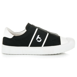 Betler Schlangenturnschuhe auf der Plattform schwarz