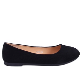 Klassische Wildlederballerinas Sessa Black schwarz