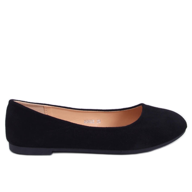 Klassische Wildlederballerinas Sessa Black schwarz