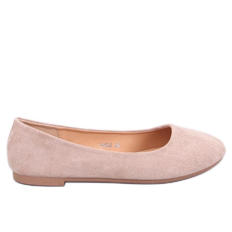 Klassische Ballerinas aus Wildleder von Sessa in Khaki beige