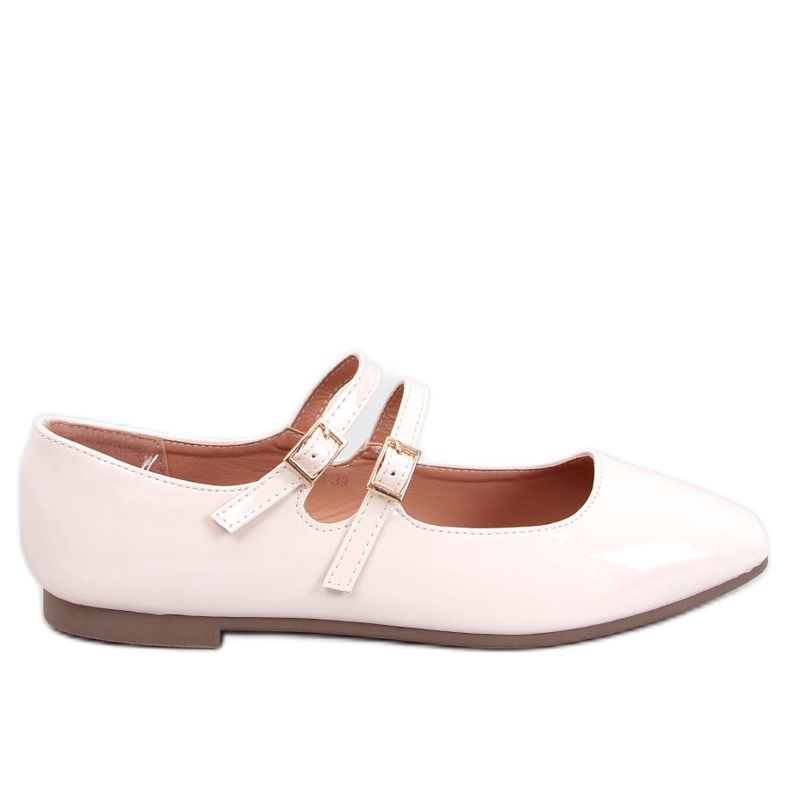 Lack-Ballerinas „Mary Jane Liths“ in Beige