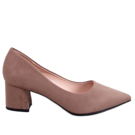 Farrin Khaki-Pumps mit niedrigem Absatz braun