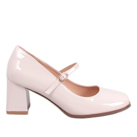 Maddoi Beige Lack-High-Heel-Pumps