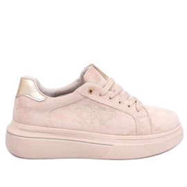 Pastellfarbene Akins Khaki Damen-Sneaker beige