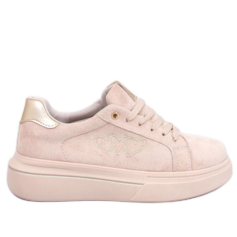 Pastellfarbene Akins Khaki Damen-Sneaker beige