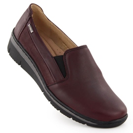 Bequeme kirschrote Damen-Lederschuhe Helios 350-2