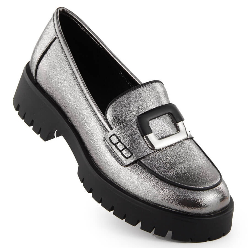 Damen-Loafer mit metallischer Silberverzierung Potocki 12420 silber-