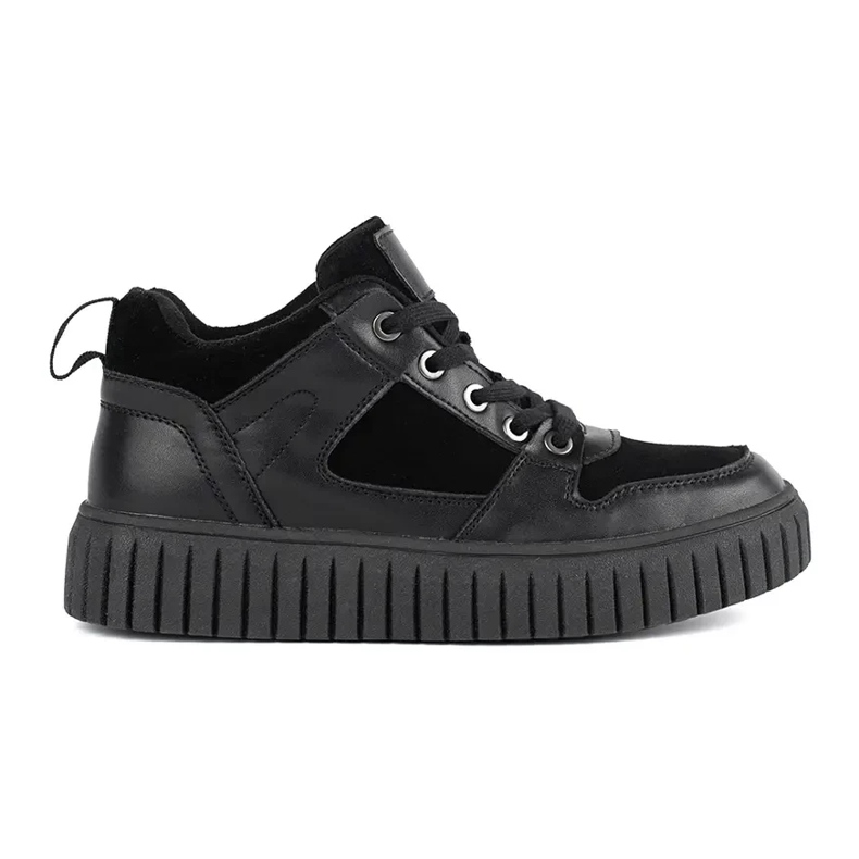 Schwarze High-Top-Sneaker für Damen