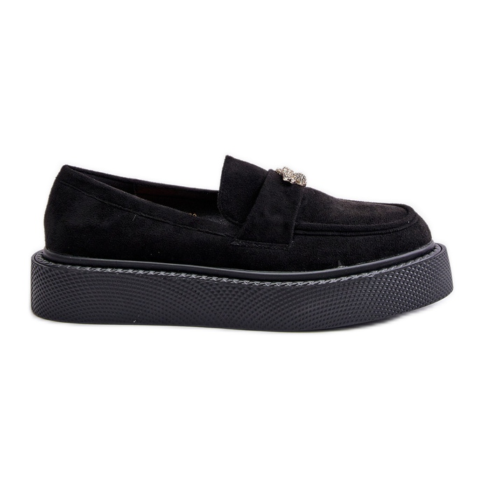 Damen-Mokassins auf der Plattform Black Erithine schwarz