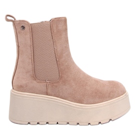 Ronda Khaki-Plateau-Chelsea-Stiefel beige