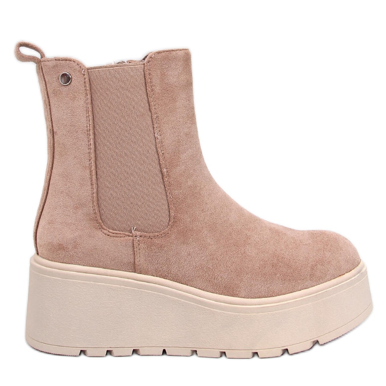 Ronda Khaki-Plateau-Chelsea-Stiefel beige