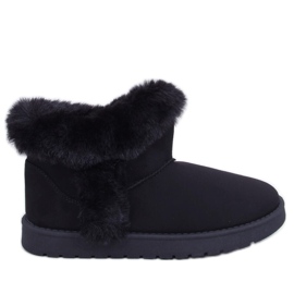 Kurze Emus-Shorts mit Fell, Sissoi Black schwarz