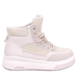 Riess Beige High-Top-Sneakers