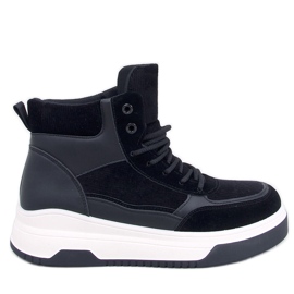 Riess Schwarze High-Top-Sneaker