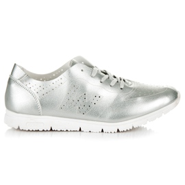 Silberne Turnschuhe grau