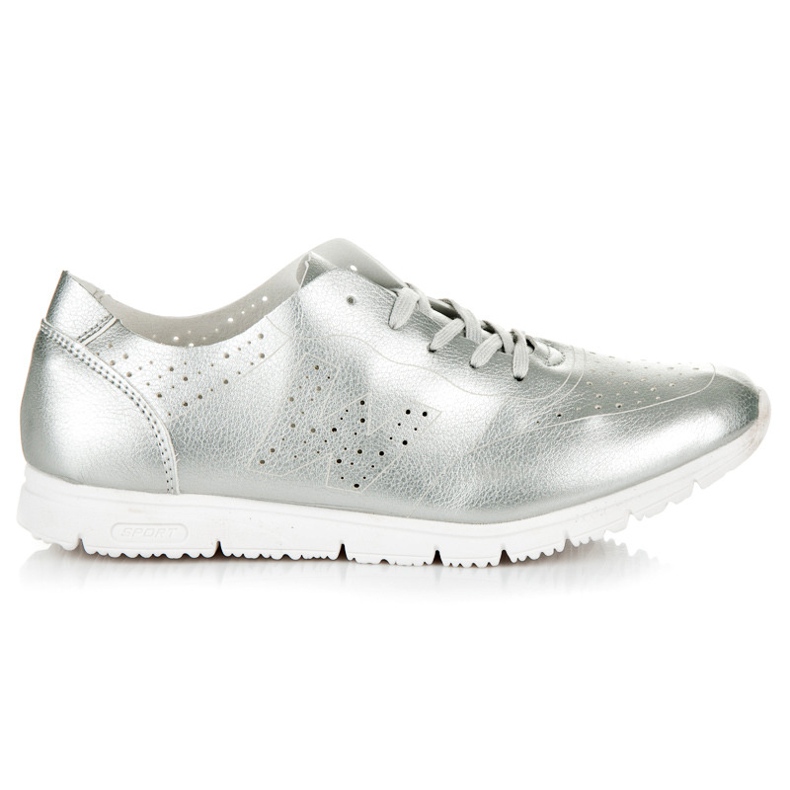 Silberne Turnschuhe grau