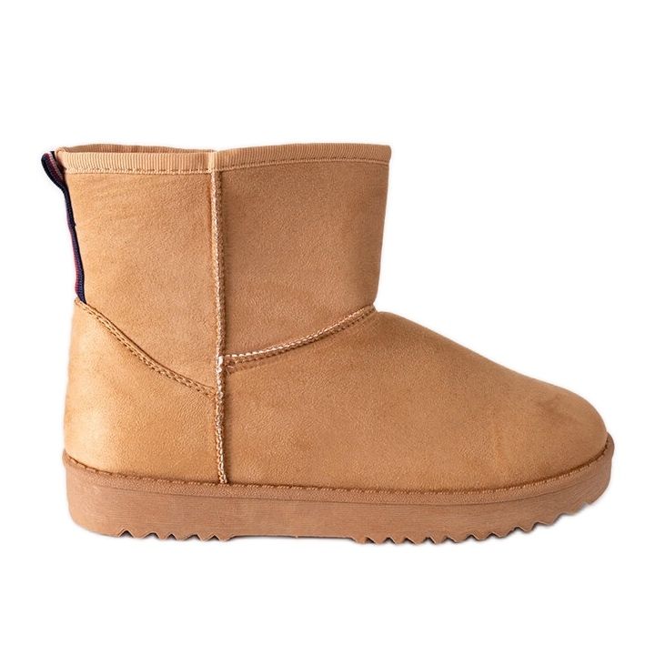 Emmie beige Schneestiefel mit flacher Sohle