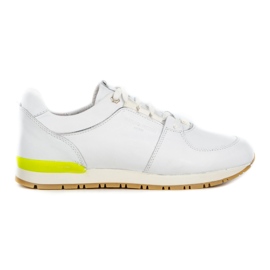 Nik Damen-Sportschuhe, Creepers aus Leder 05-0784-01, weiß