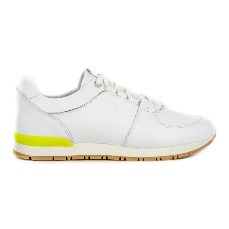 Nik Damen-Sportschuhe, Creepers aus Leder 05-0784-01, weiß