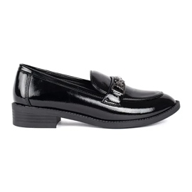 Goodin Lackierte schwarze Damen-Loafer