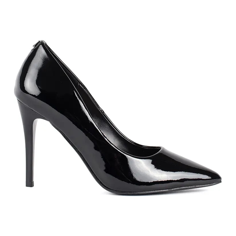 Schwarze Lack-Stilettos für Damen