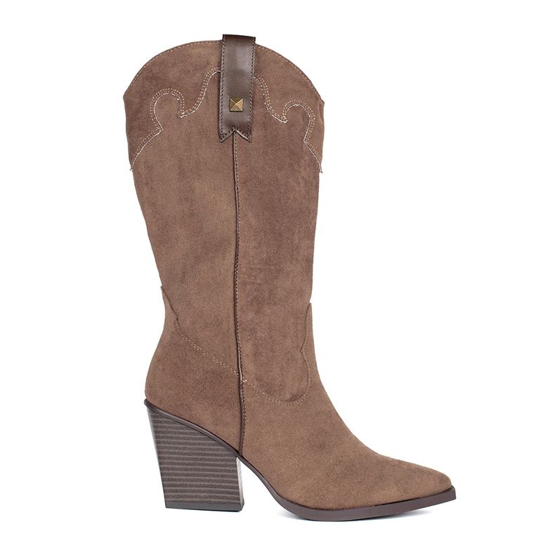 Seastar Braune Cowboystiefel für Damen aus Wildleder