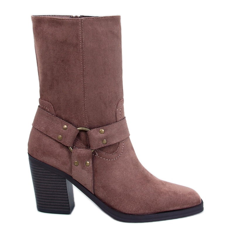 Hardin Khaki-Cowboystiefel aus Wildleder braun