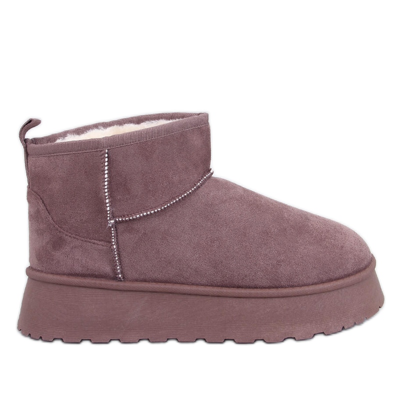 Kurze Plateauschuhe von Rodmans in Khaki beige