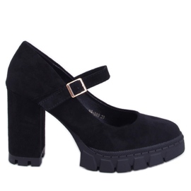 Plateaupumps mit Dresse Black-Riemen schwarz