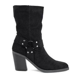 Seastar Schwarze Wildlederstiefel am Pfosten