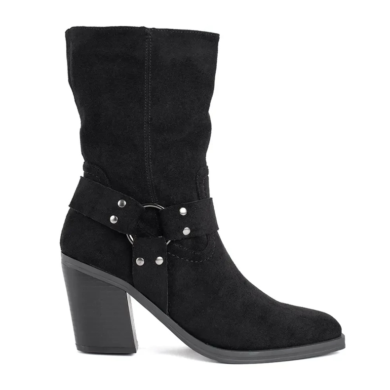 Seastar Schwarze Wildlederstiefel am Pfosten