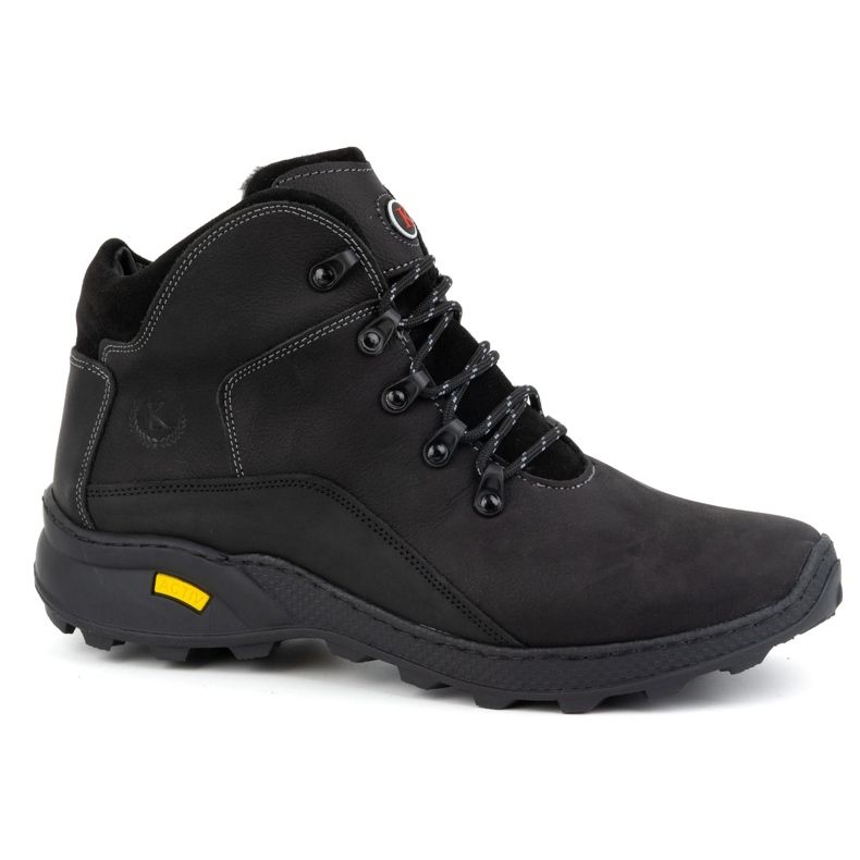 KOMODO Herren-Winterstiefel aus Leder 903K Schwarz