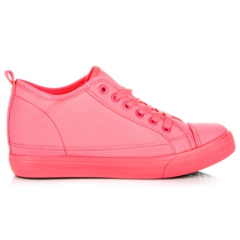 Mckeylor Neon Turnschuhe auf Keil rosa