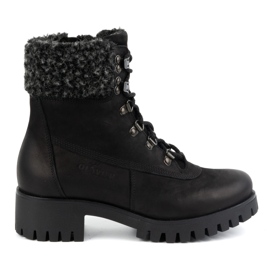 Olivier Damen-Lederstiefel, isolierte Winterstiefel, 330BB, schwarz