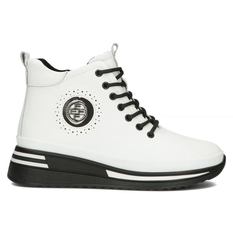 Filippo DBT4215/24 Wh Leder-Plateaustiefel, weiß