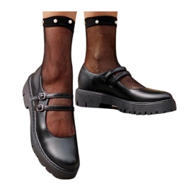 Damen Riemchenschuhe Schwarz Rialuna