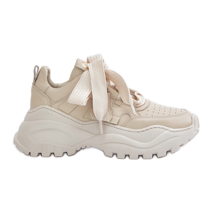 Damen-Ledersneaker Beige CheBello 4583