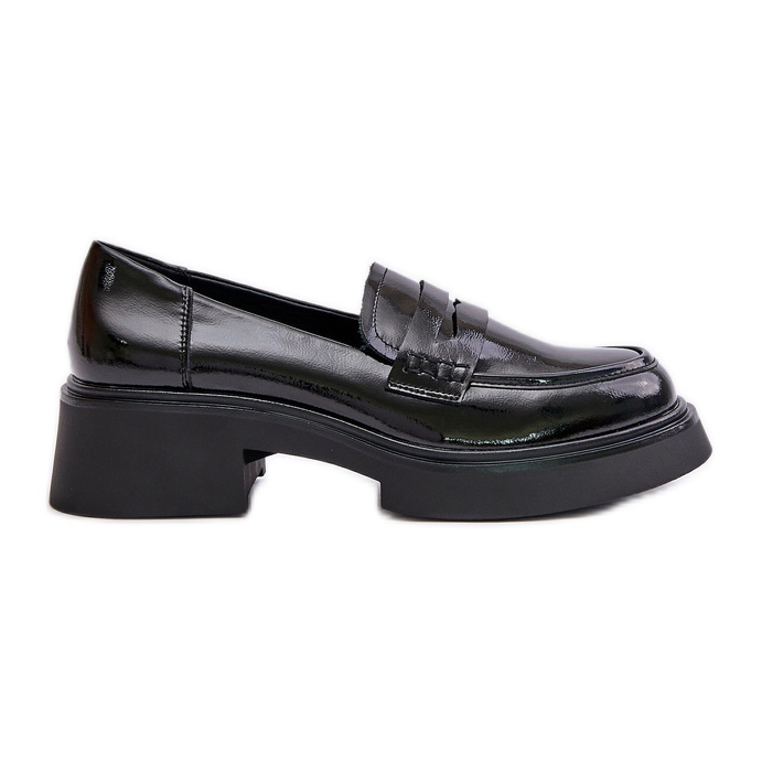 S.Barski Lack-Loafer Damen-Loafer D&amp;A JC42-62 Schwarz