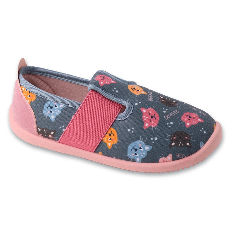 Befado Kinderhausschuhe, elastischer Boden, 901X020, grau
