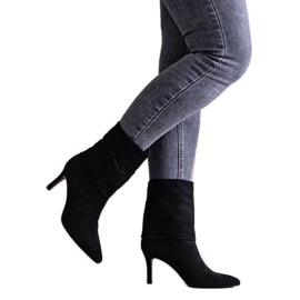 Schwarze Bileis-Stiefeletten mit hohem Absatz