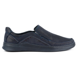 Antex Herrenschuhe Slip-On Leder-Slip-On 216GT Marine Blue blau