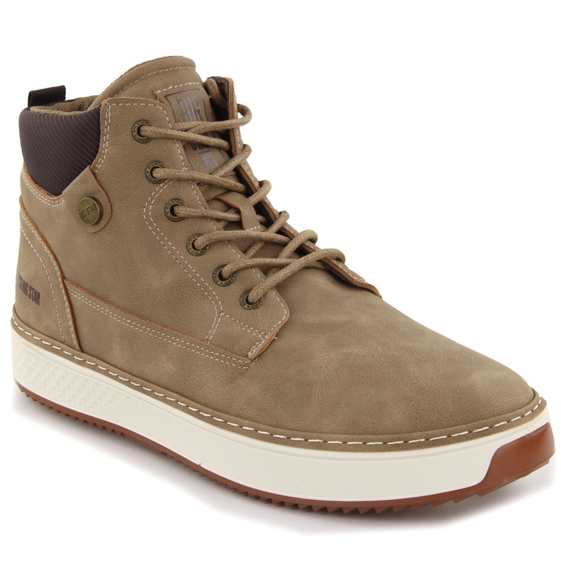 Hohe braune Herren-Sneaker Big Star OO174560 beige