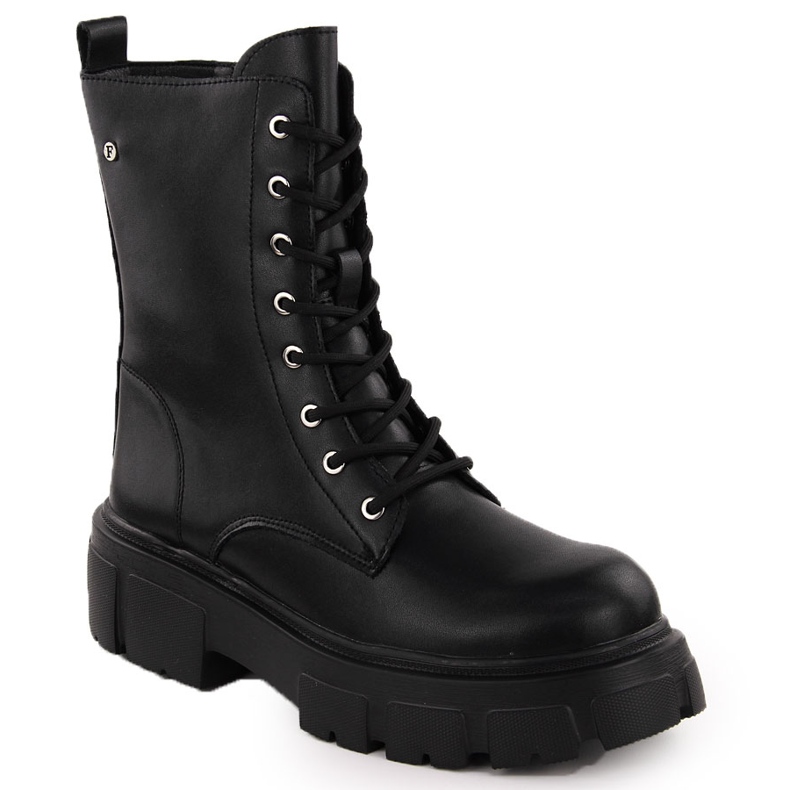 Damen-Arbeiterstiefel aus schwarzem Leder Filippo DBT4759