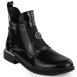 Filippo DBT4750 schwarze Damenstiefeletten aus Lackleder