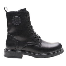 Schwarze Stiefeletten für Damen aus Leder von Sergio Leone BT682-S