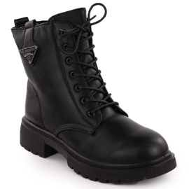 Schwarze Trapperstiefel für Damen T.Sokolski Z23-132