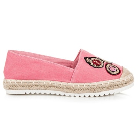 Jolyvia Espadrilles mit Patches rosa